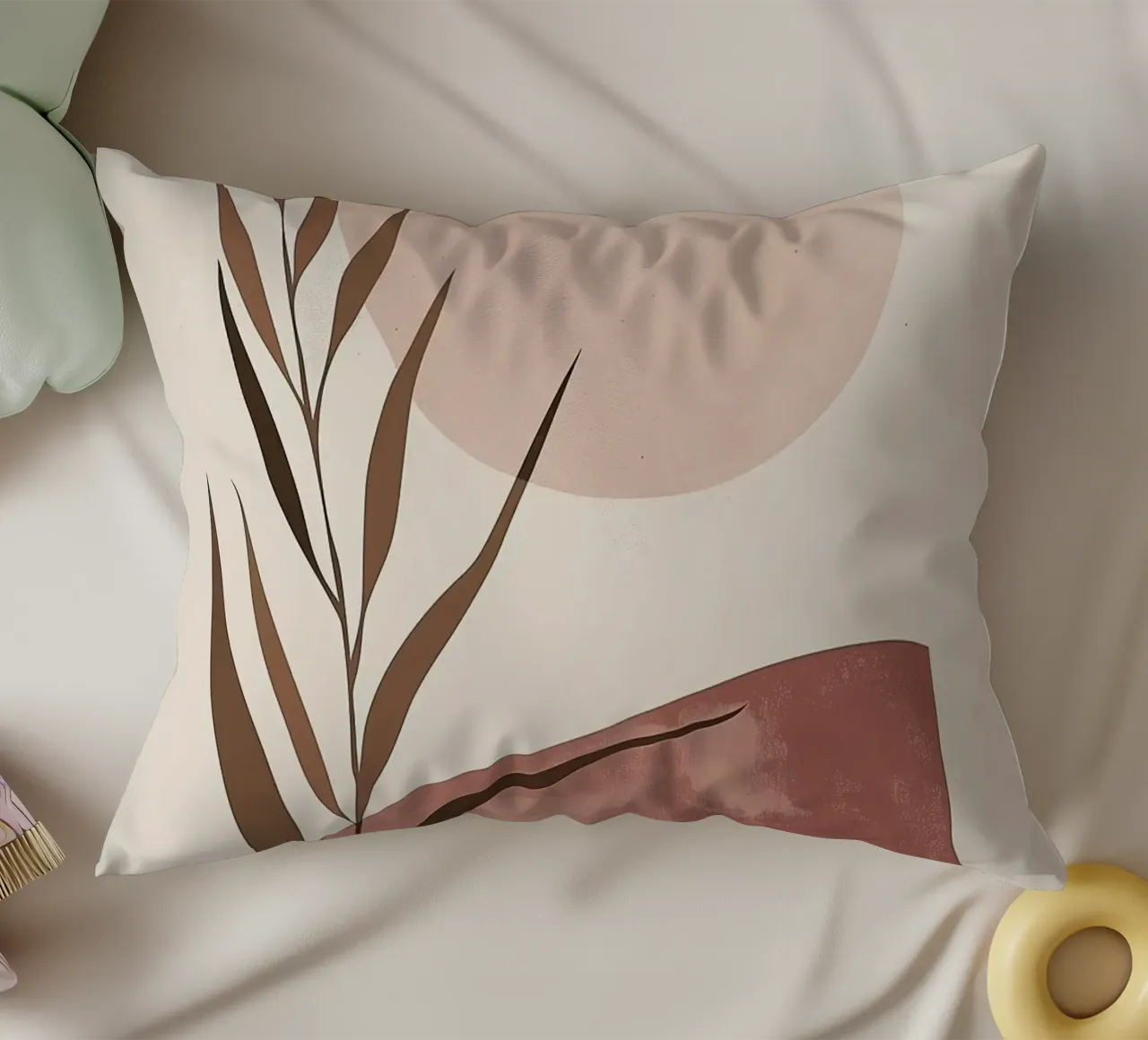 Abstract Botanical Art Print decorative cushion by MinimalistDesign