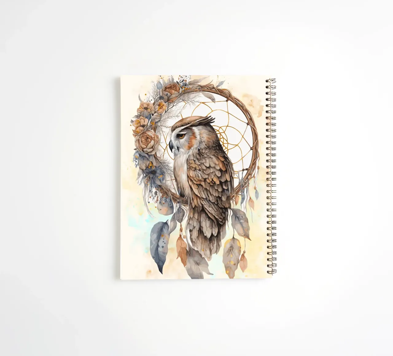 Dream Catcher Owl Painting spiral notebook by MinimalistDesign