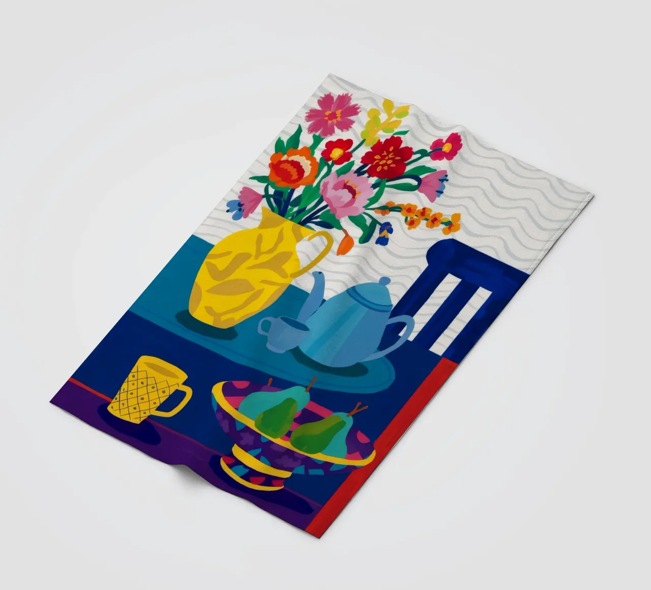 Teal Teapot Repose fleece blanket by Fable Tempa