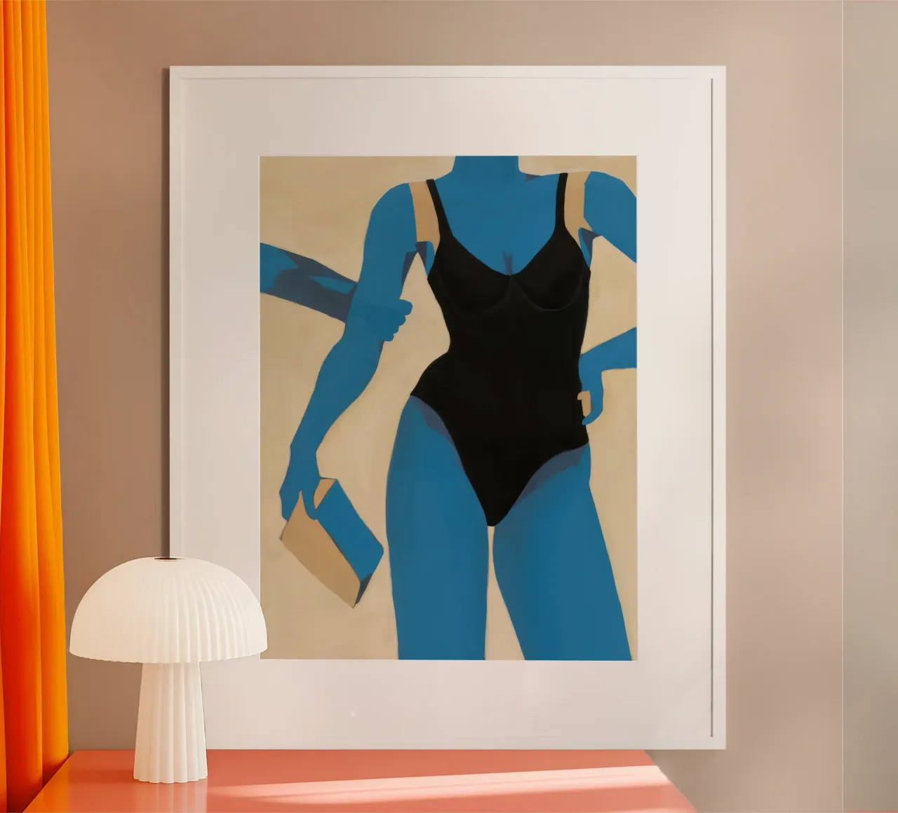 Blauer Körper Form Poster von Tiga Bersama