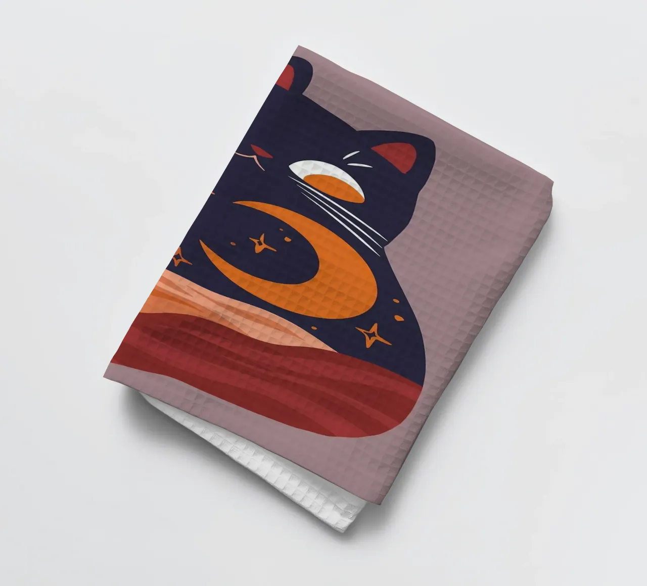 Set di stampe artistiche Boho Chic Moon Cat, sole e luna, Home Decor, canovaccio da cucina da MinimalistDesign