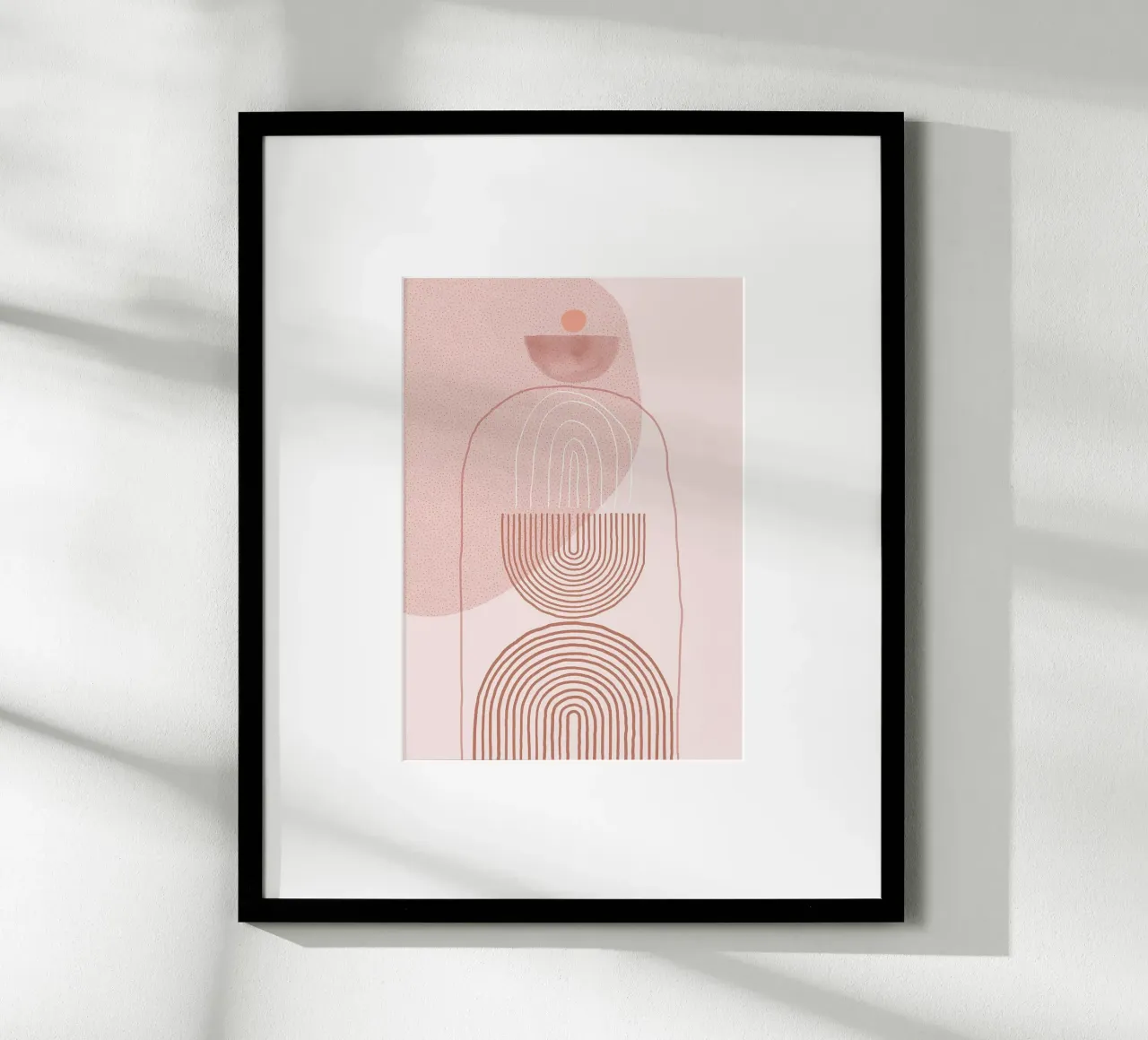 Ambiente moderno de mediados de siglo II poster con marco de aluminio de MinimalistDesign