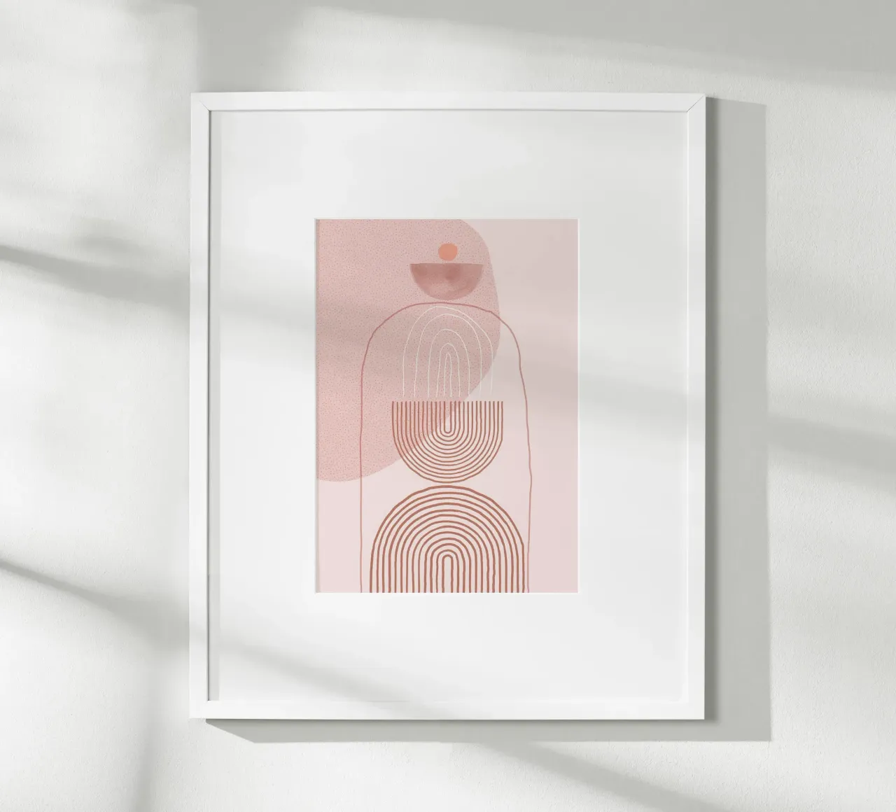 Ambiente moderno de mediados de siglo II poster con marco de aluminio de MinimalistDesign