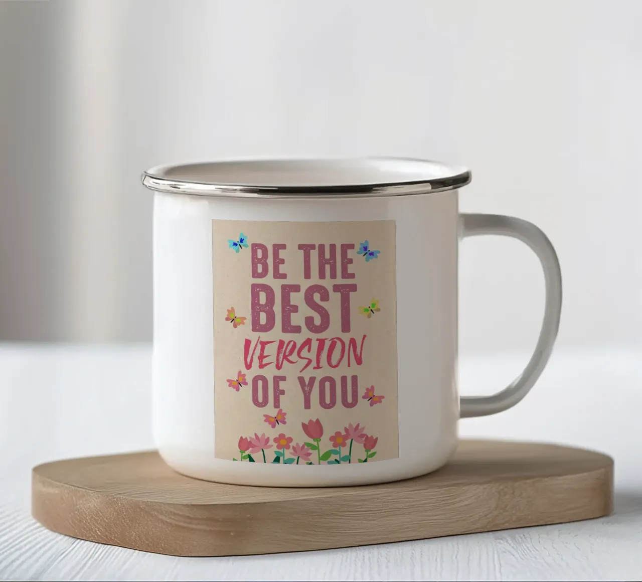 La versione migliore di te tazza in smalto da MinimalistDesign