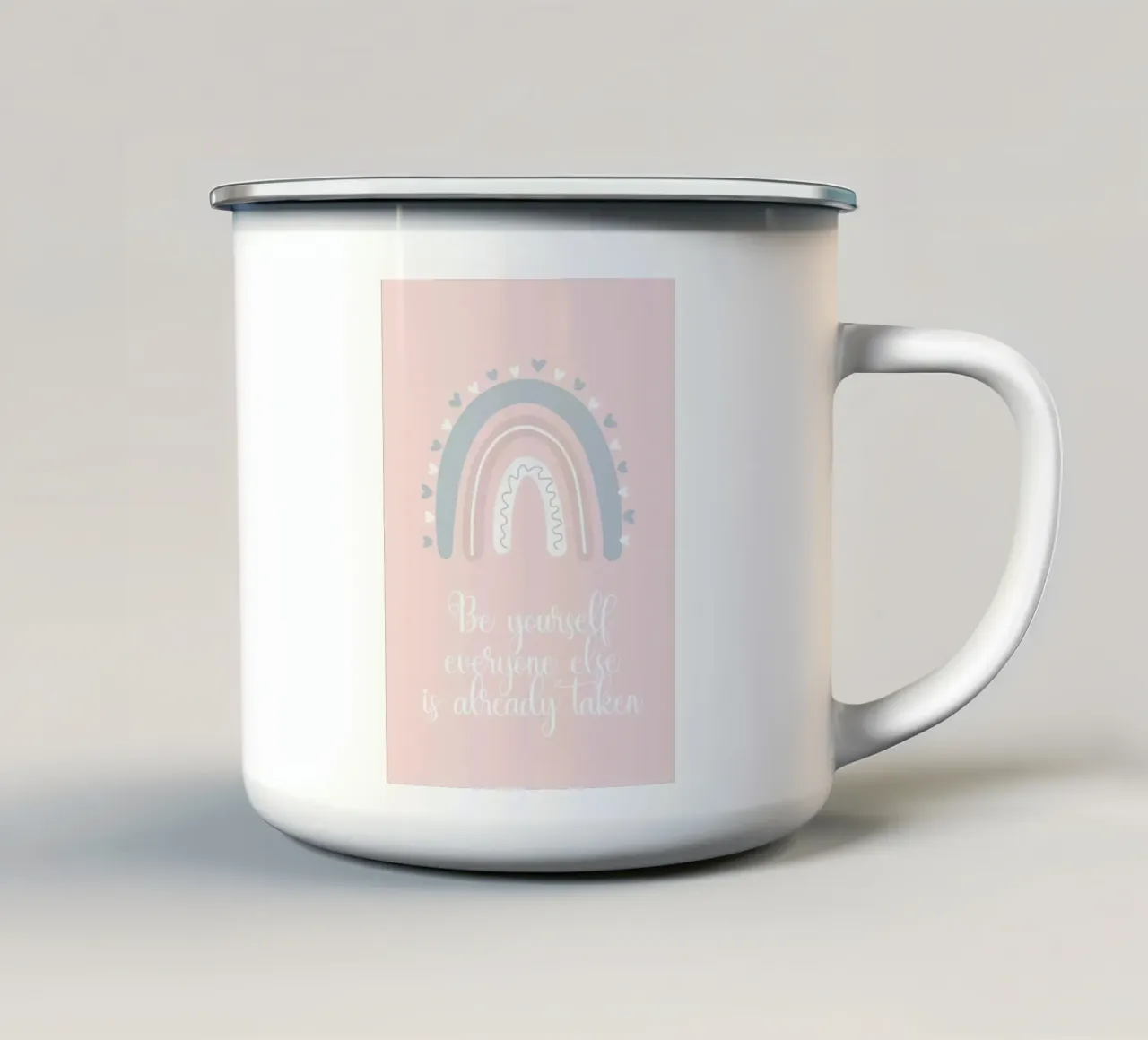 SII TE STESSO tazza in smalto da MinimalistDesign