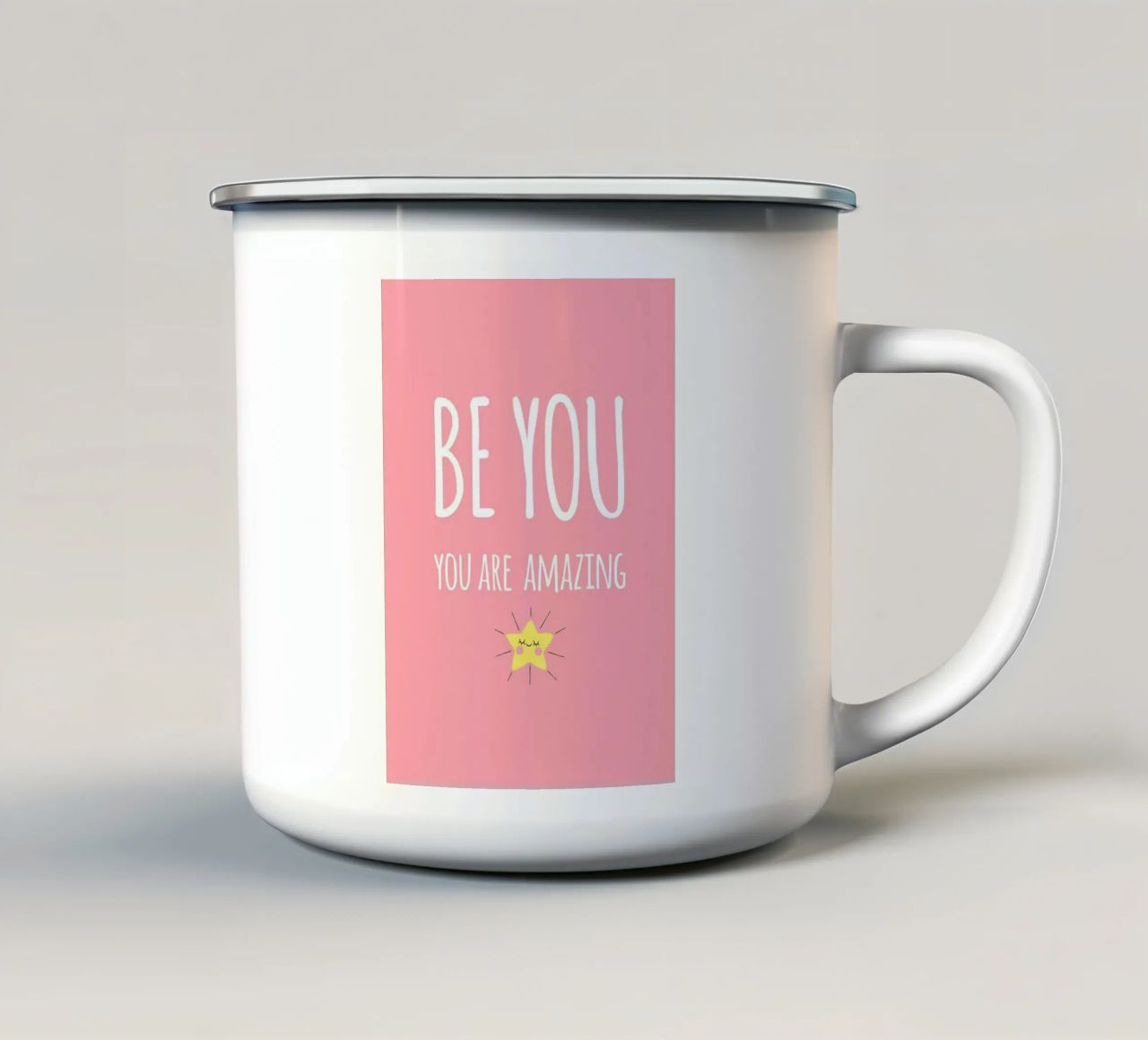 Sei incredibile tazza in smalto da MinimalistDesign
