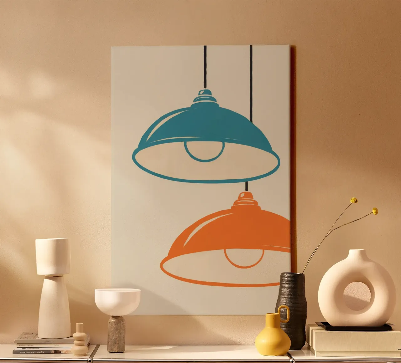 Pendant Light Duet canvas by Tiga Bersama