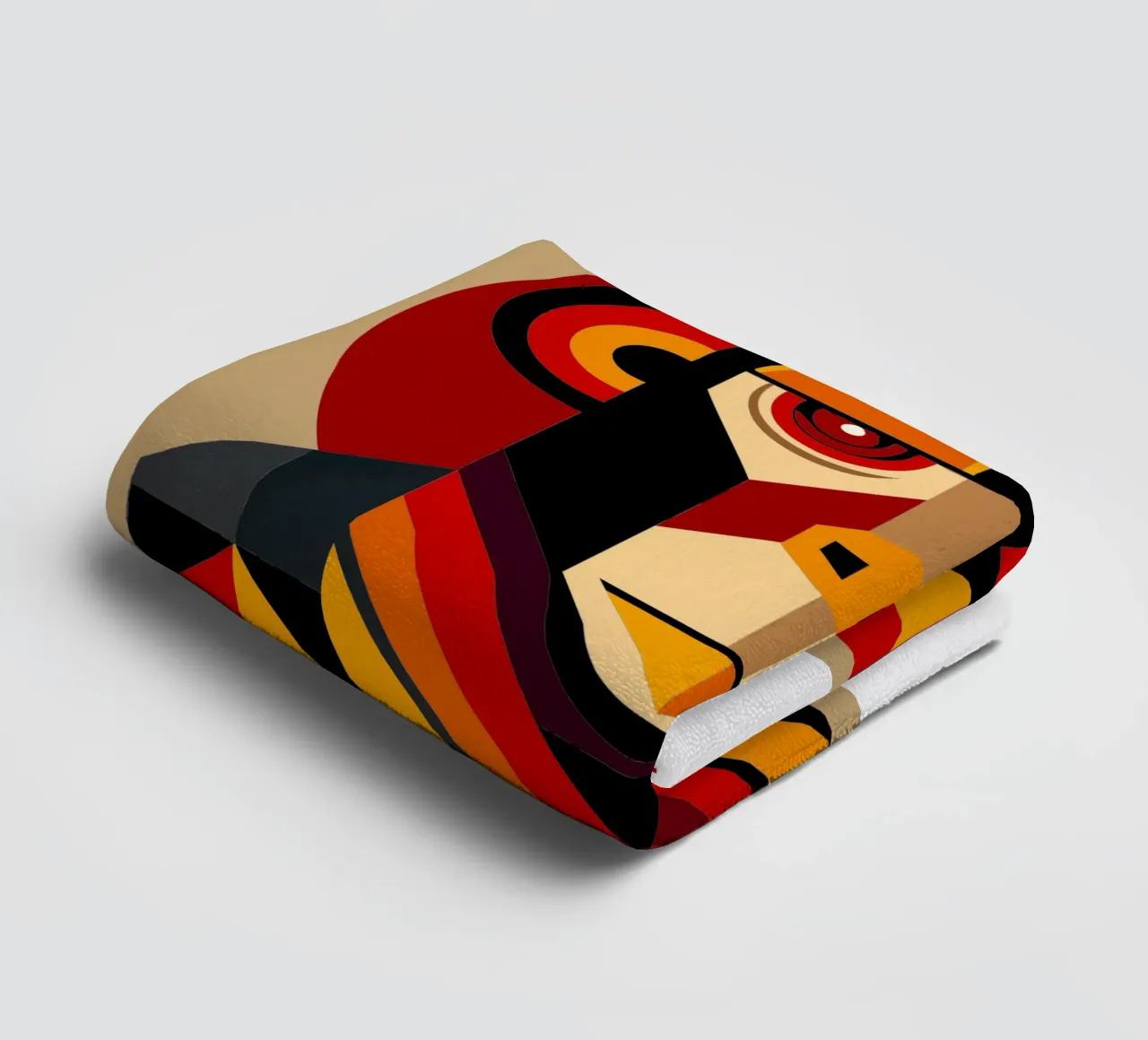 monkey geometrics ilustration towel by nemaro