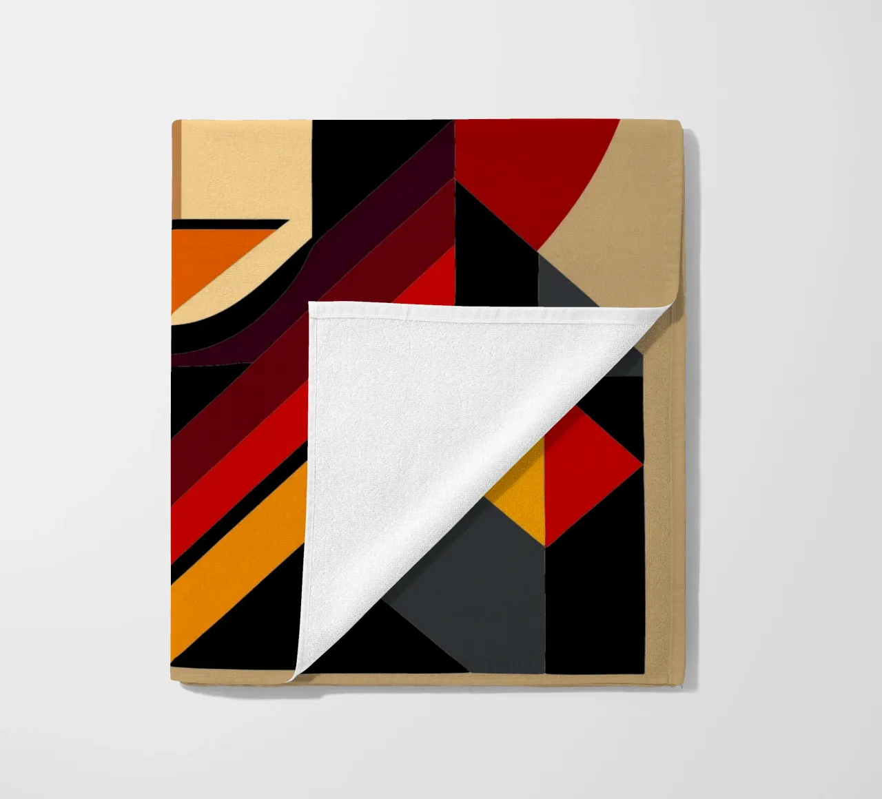monkey geometrics ilustration beach towel by nemaro