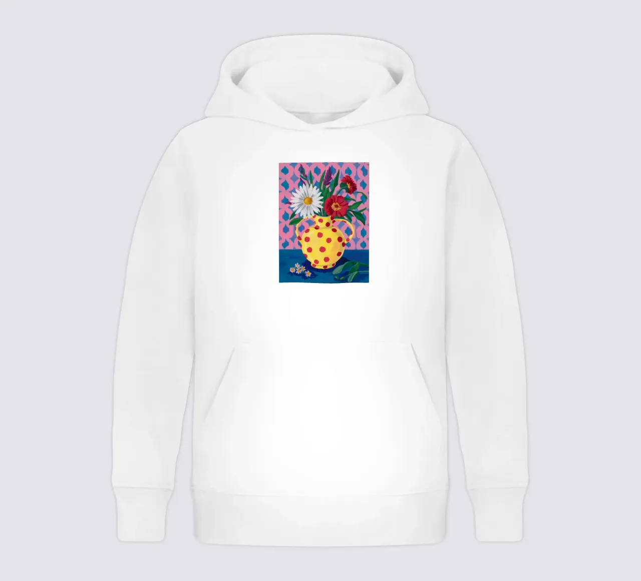Polka Dot Daisy Joy kids hoodie by Fable Tempa