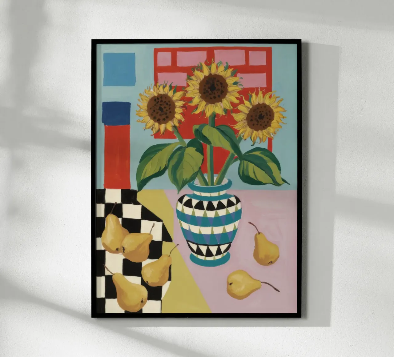 Sunflower Checkerboard Game hahnemühle by Fable Tempa