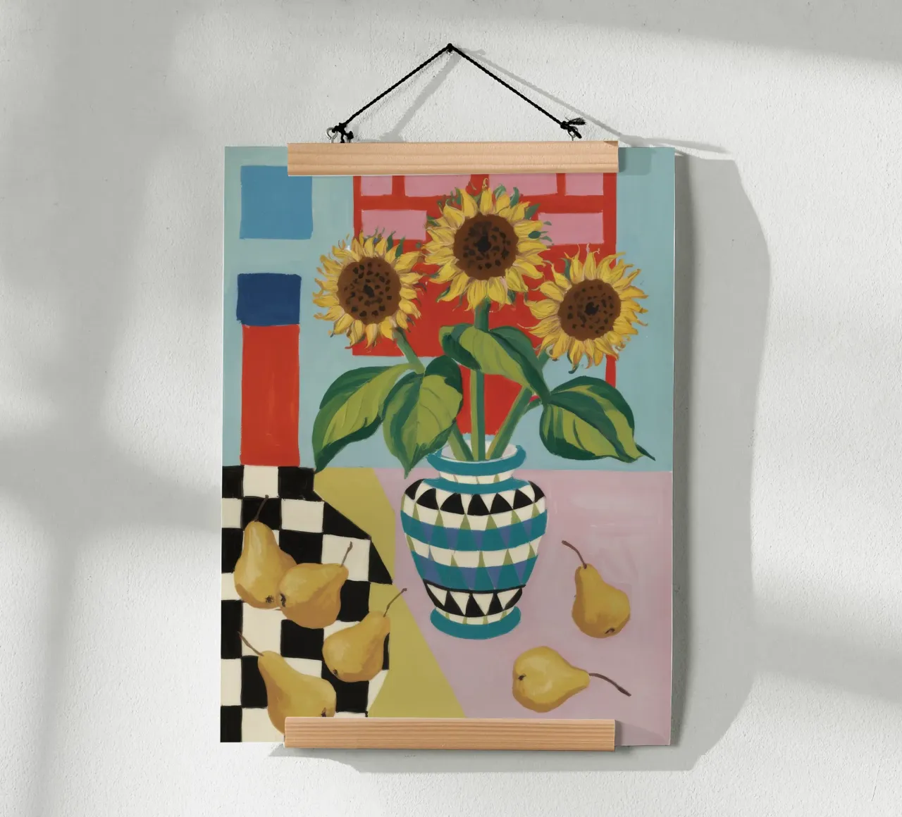 Sunflower Checkerboard Game hahnemühle by Fable Tempa