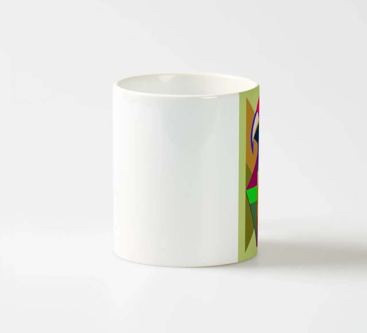 ilustrazione geometrica del pappagallo tazza in ceramica da nemaro