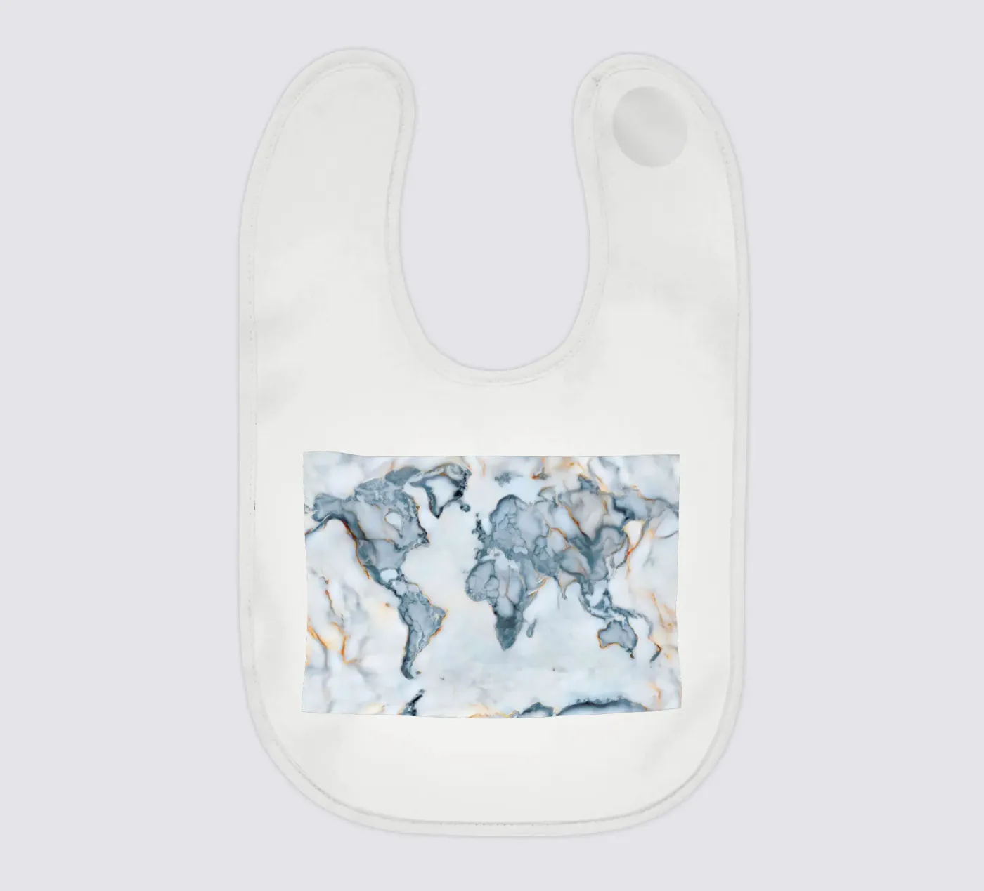 World Marble Map baby bib by Octavian