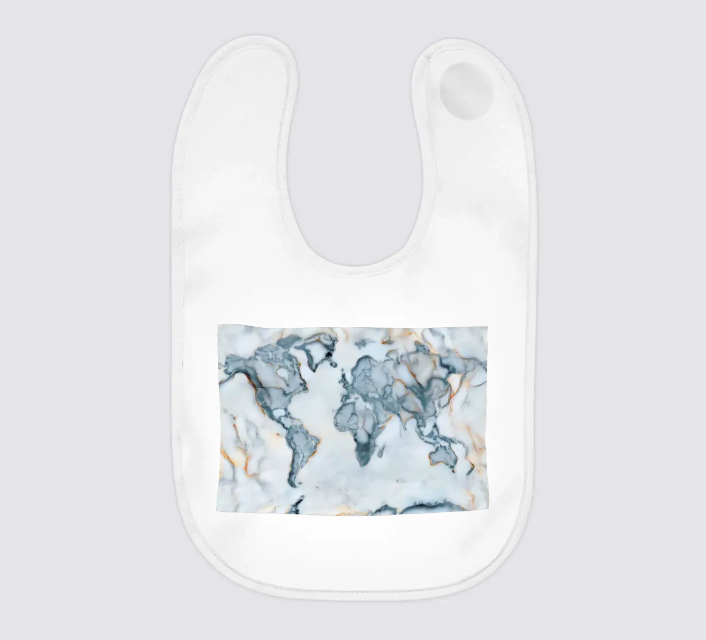 World Marble Map baby bib by Octavian
