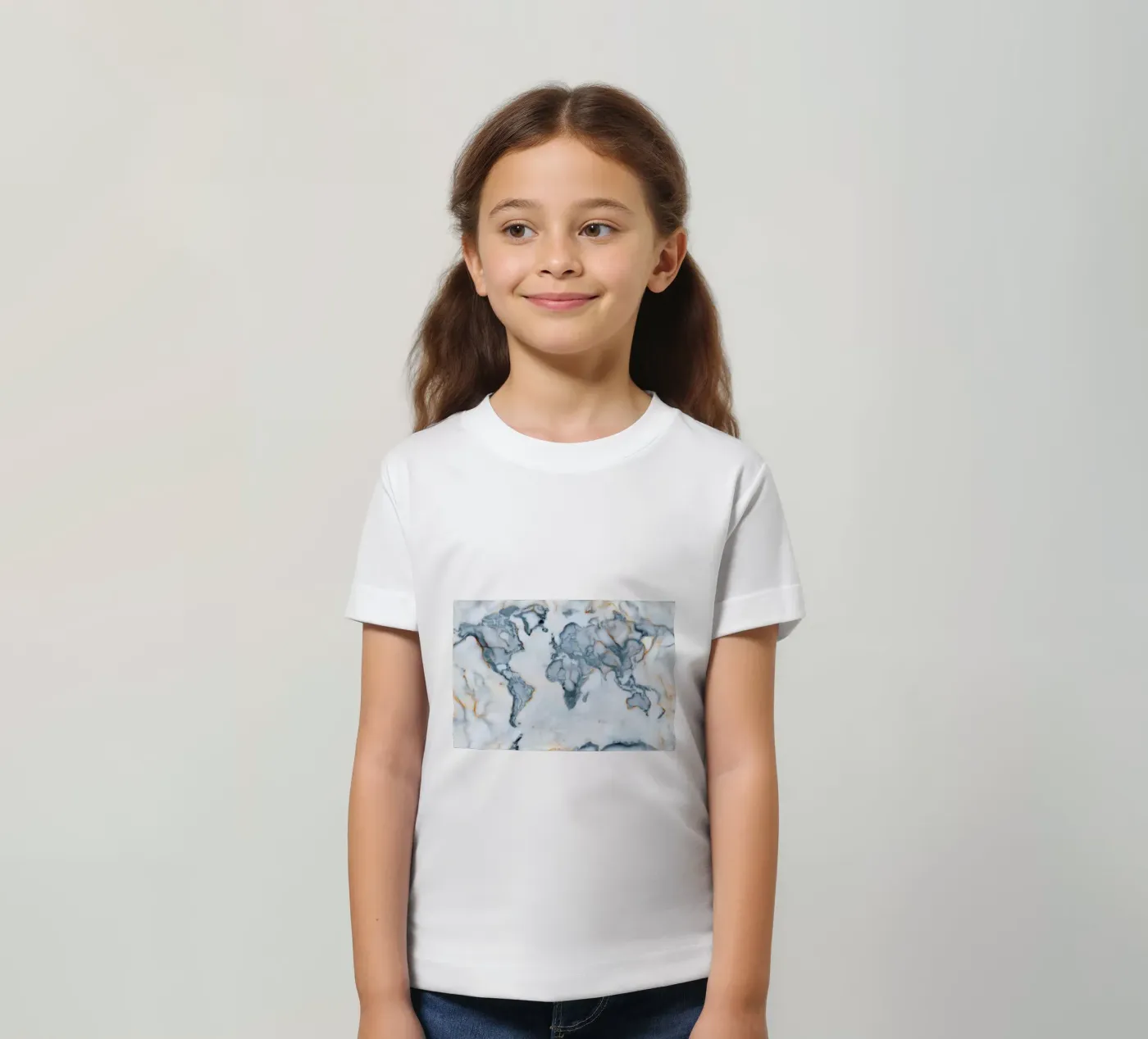 World Marble Map t-shirt bambini da Octavian