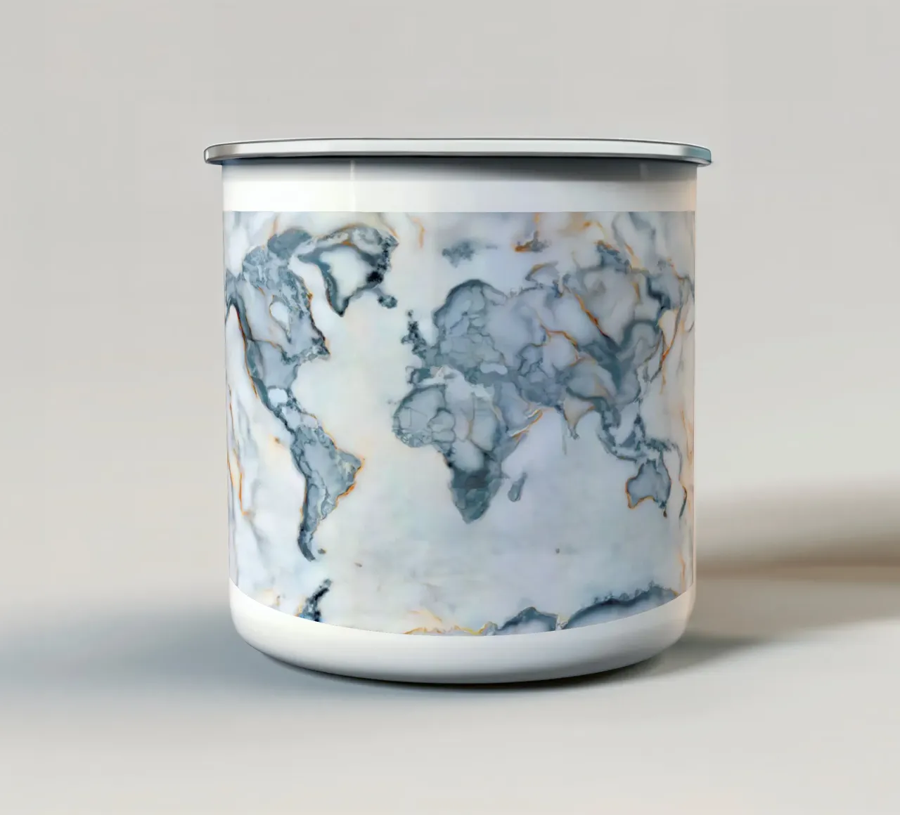 World Marble Map tazza in smalto da Octavian