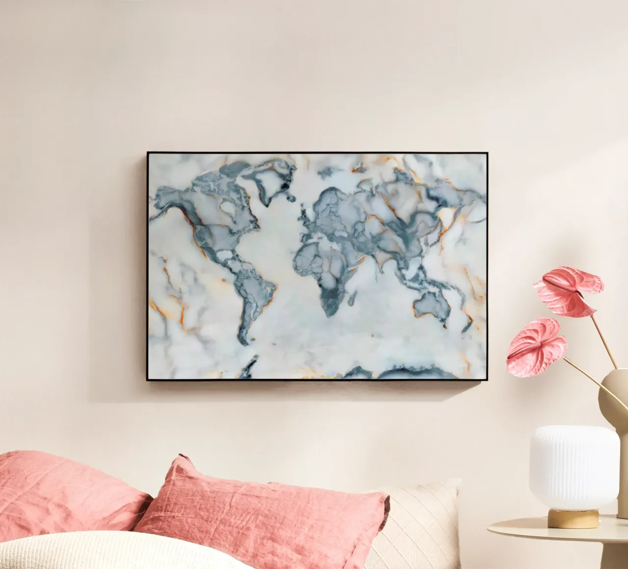 World Marble Map plexiglass da Octavian