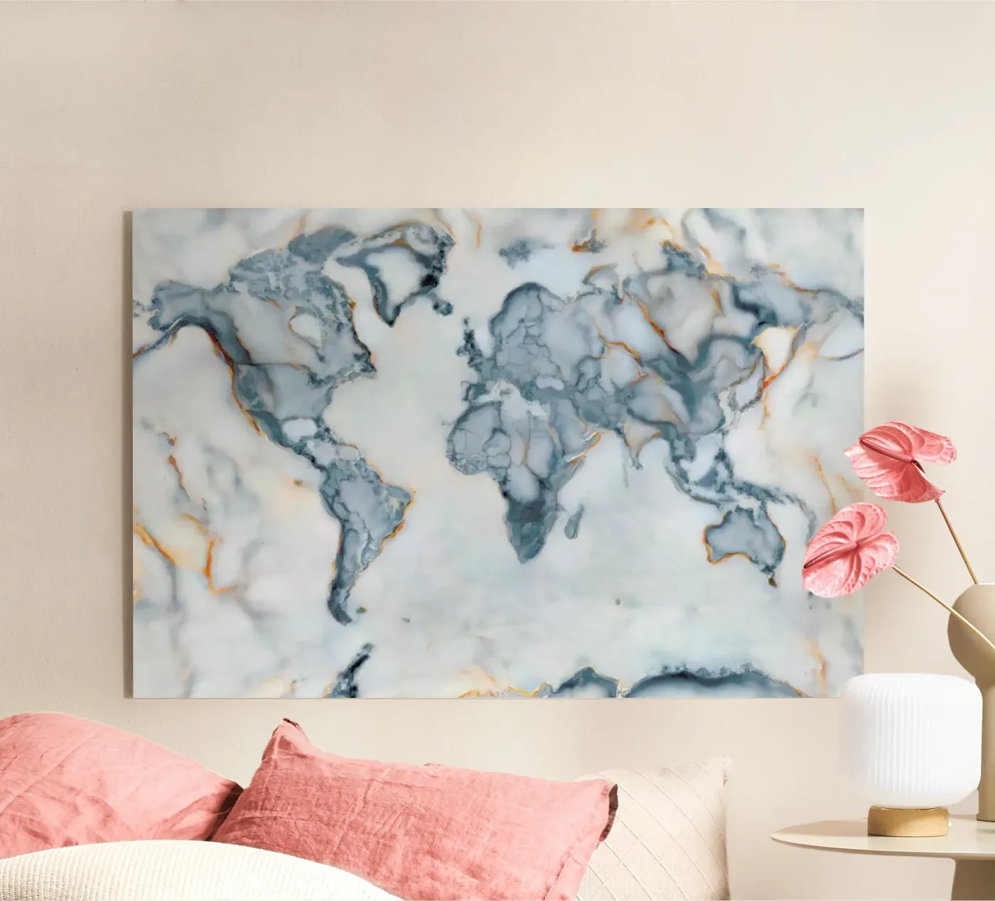 World Marble Map plexiglas de Octavian