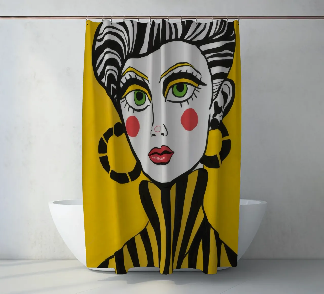 Sguardo d'oro Pop tenda da doccia da Tiga Bersama