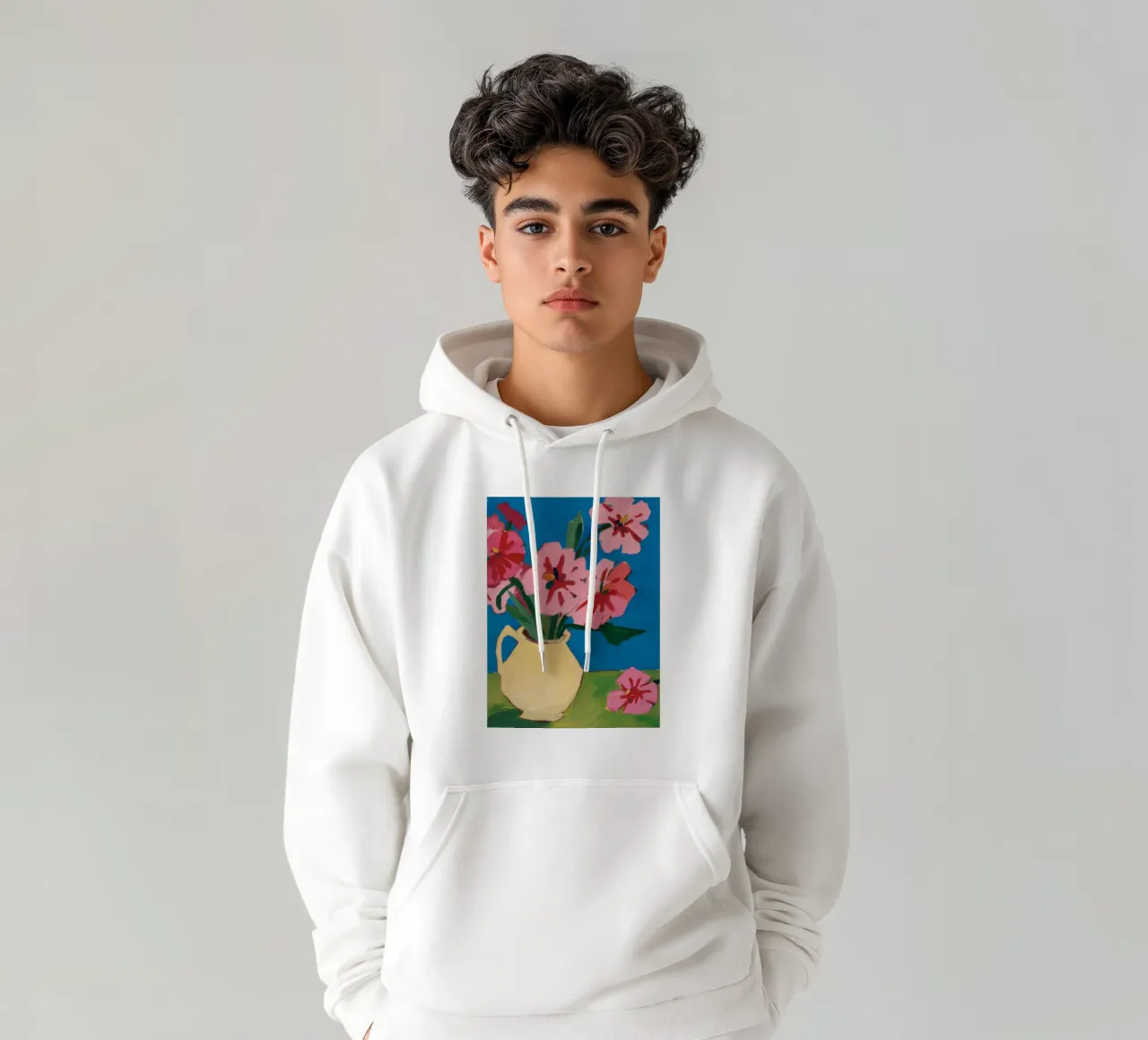 Abbraccio di tulipani ocra felpa con cappuccio da Fable Tempa