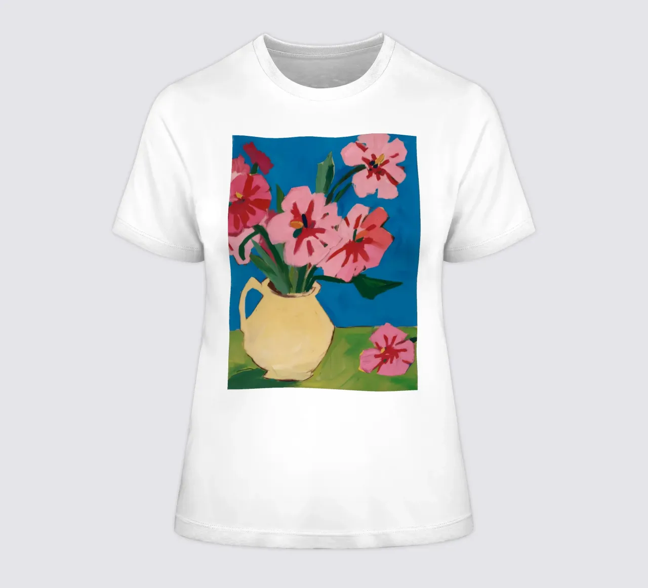 Ochre Tulip Embrace women's fitted t-shirt by Fable Tempa