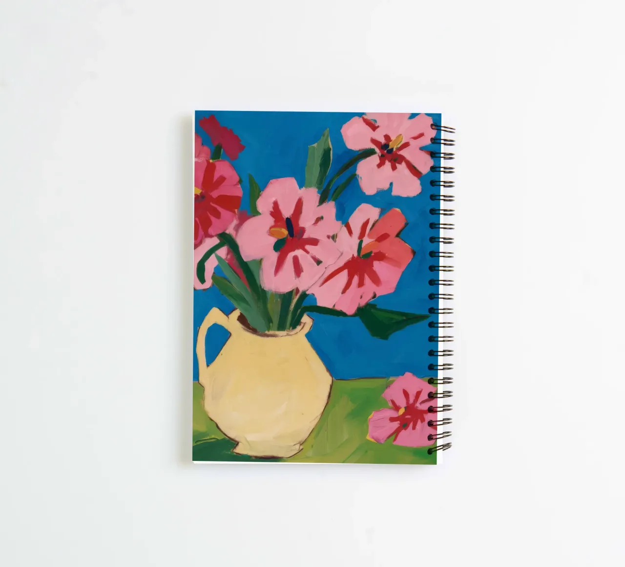 Ochre Tulip Embrace spiral notebook by Fable Tempa