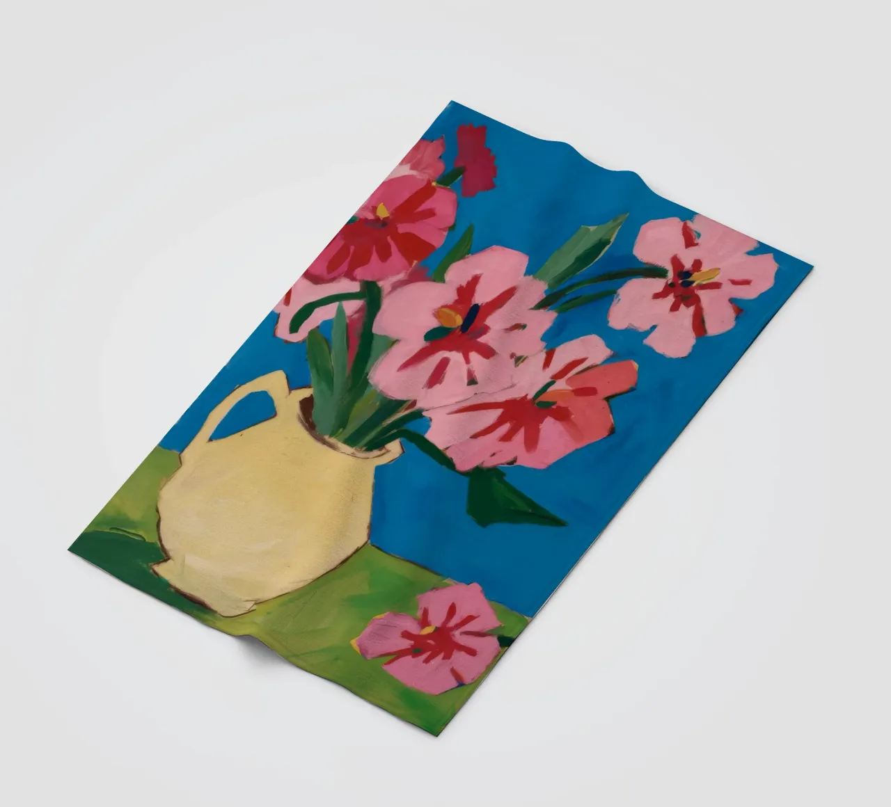 Abbraccio di tulipani ocra coperta in pile da Fable Tempa