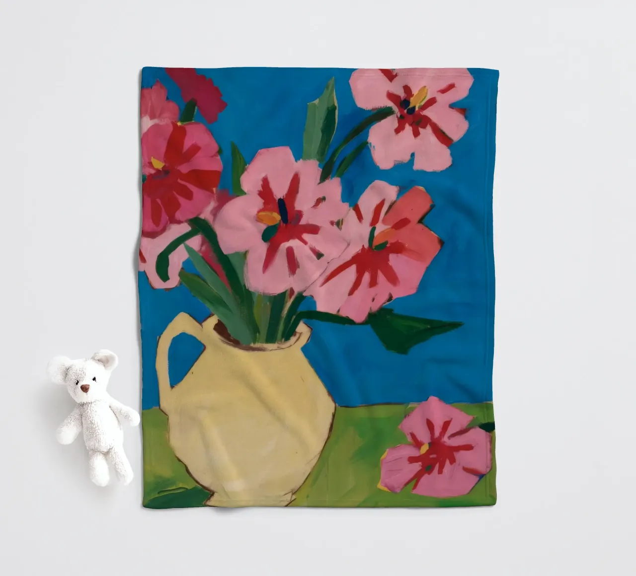 Abbraccio di tulipani ocra coperta in pile da Fable Tempa