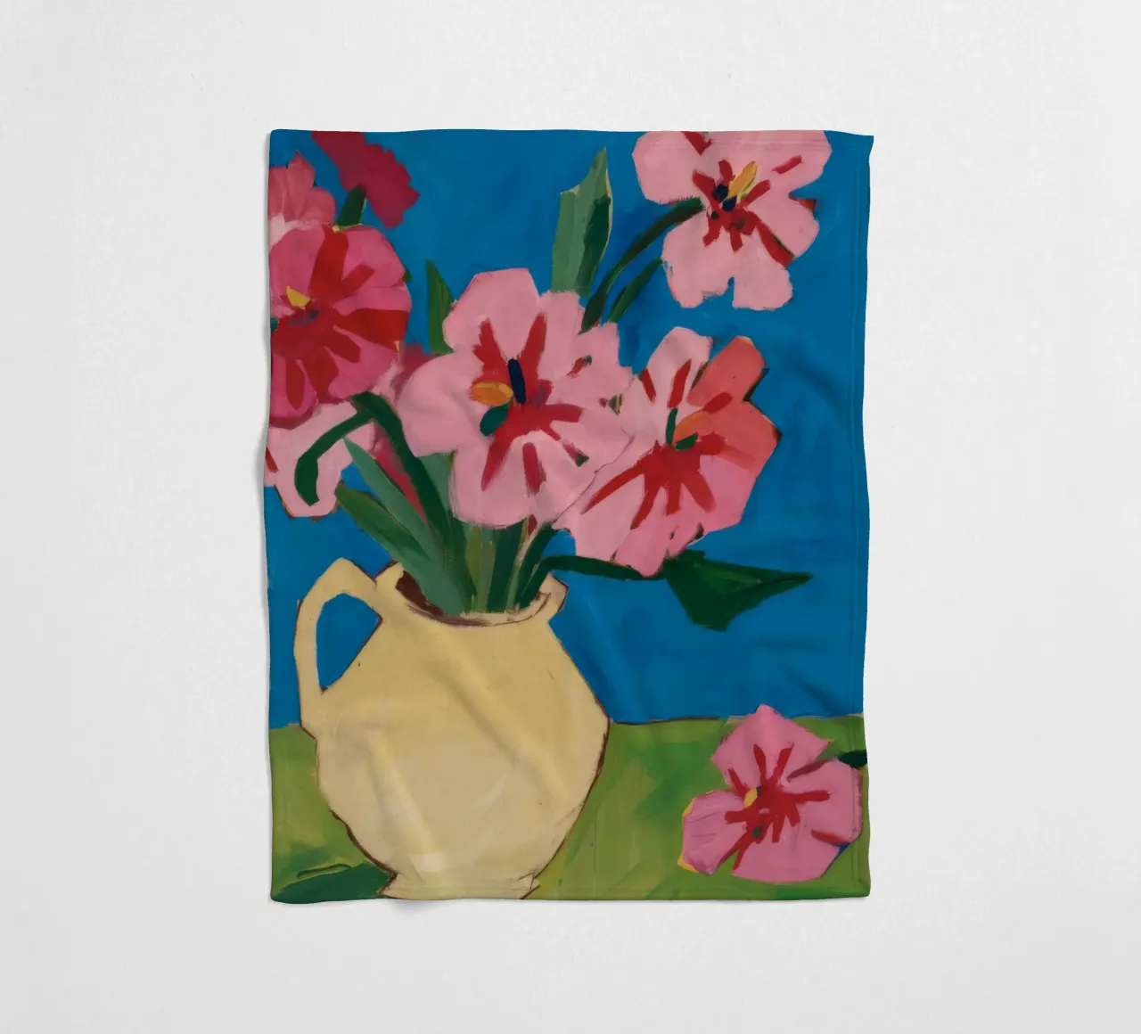 Abbraccio di tulipani ocra coperta in pile da Fable Tempa