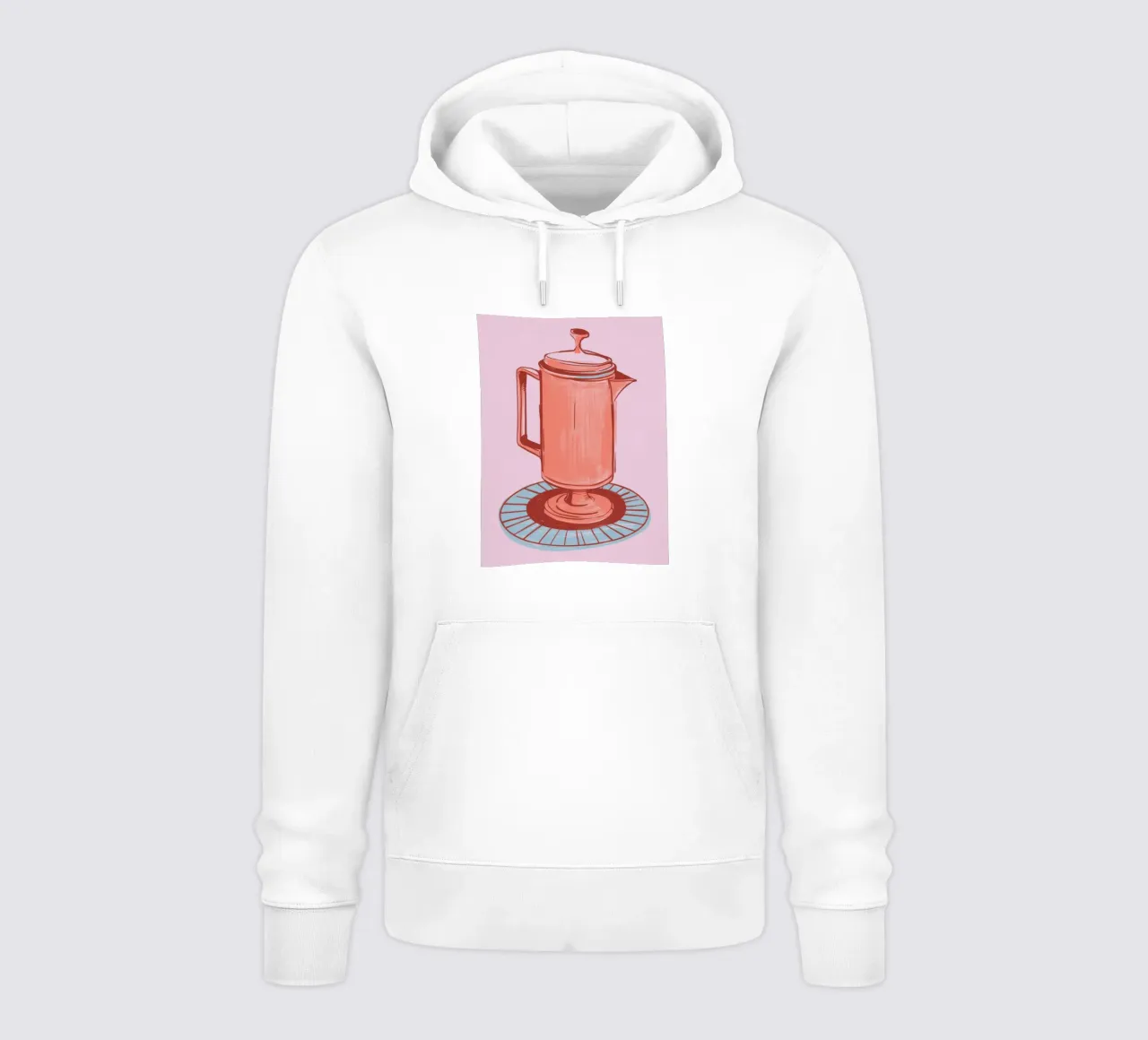Pentola Moka rosa felpa con cappuccio da Tiga Bersama