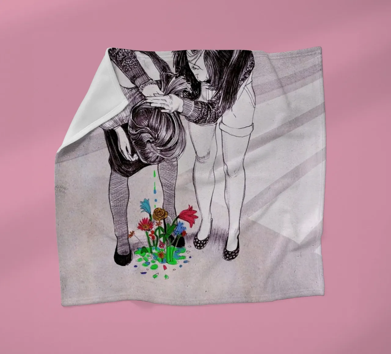 Drunked Princess fleece blanket by Alex Egea