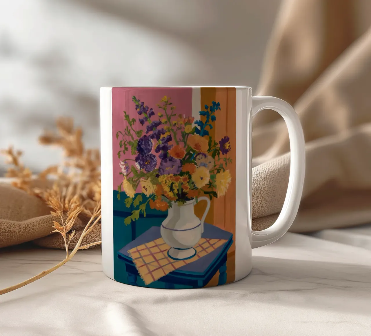 Fiore selvaggio grazia rustica tazza in ceramica da Fable Tempa