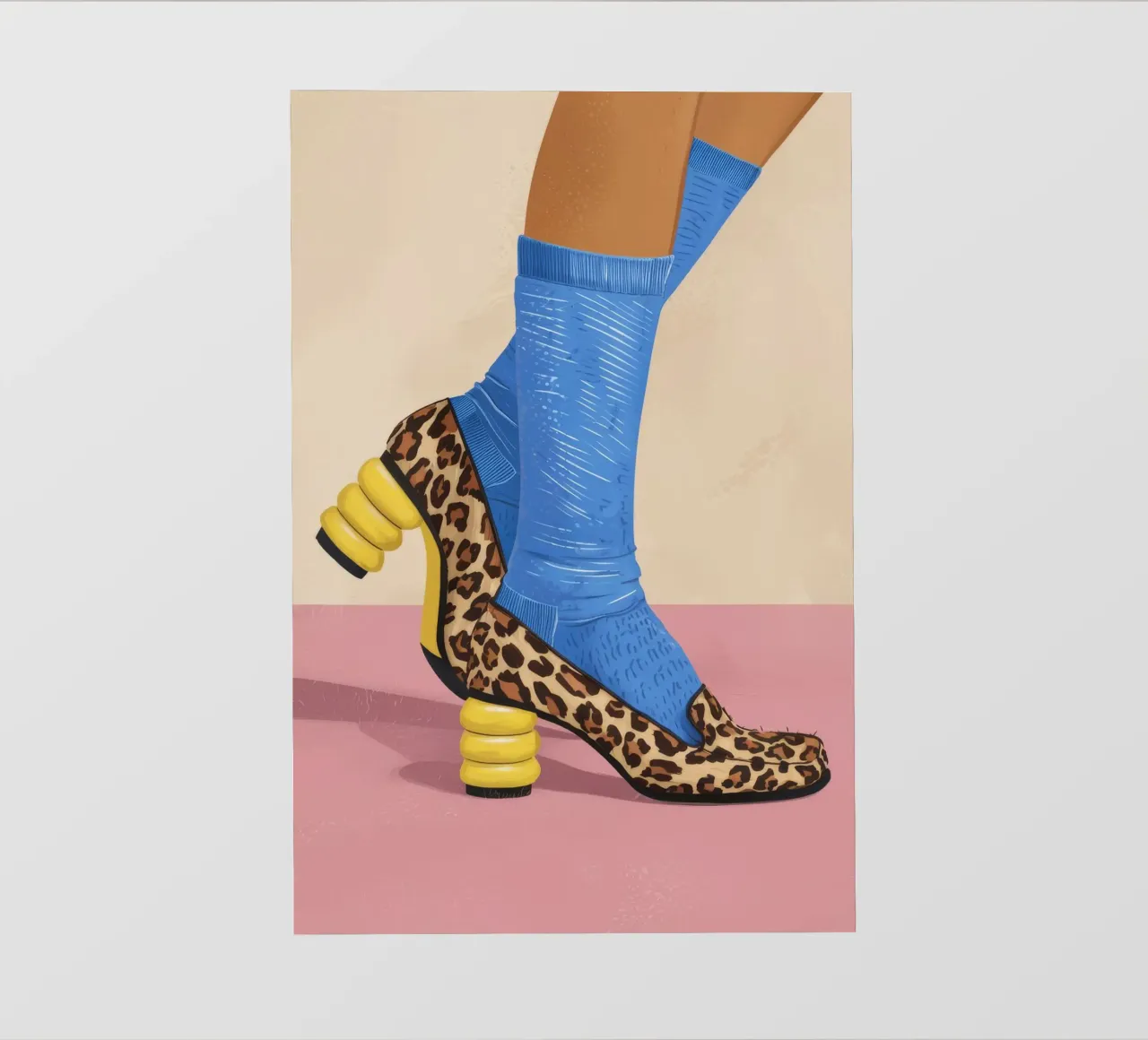 Passo del calzino leopardato telo in pvc da Tiga Bersama
