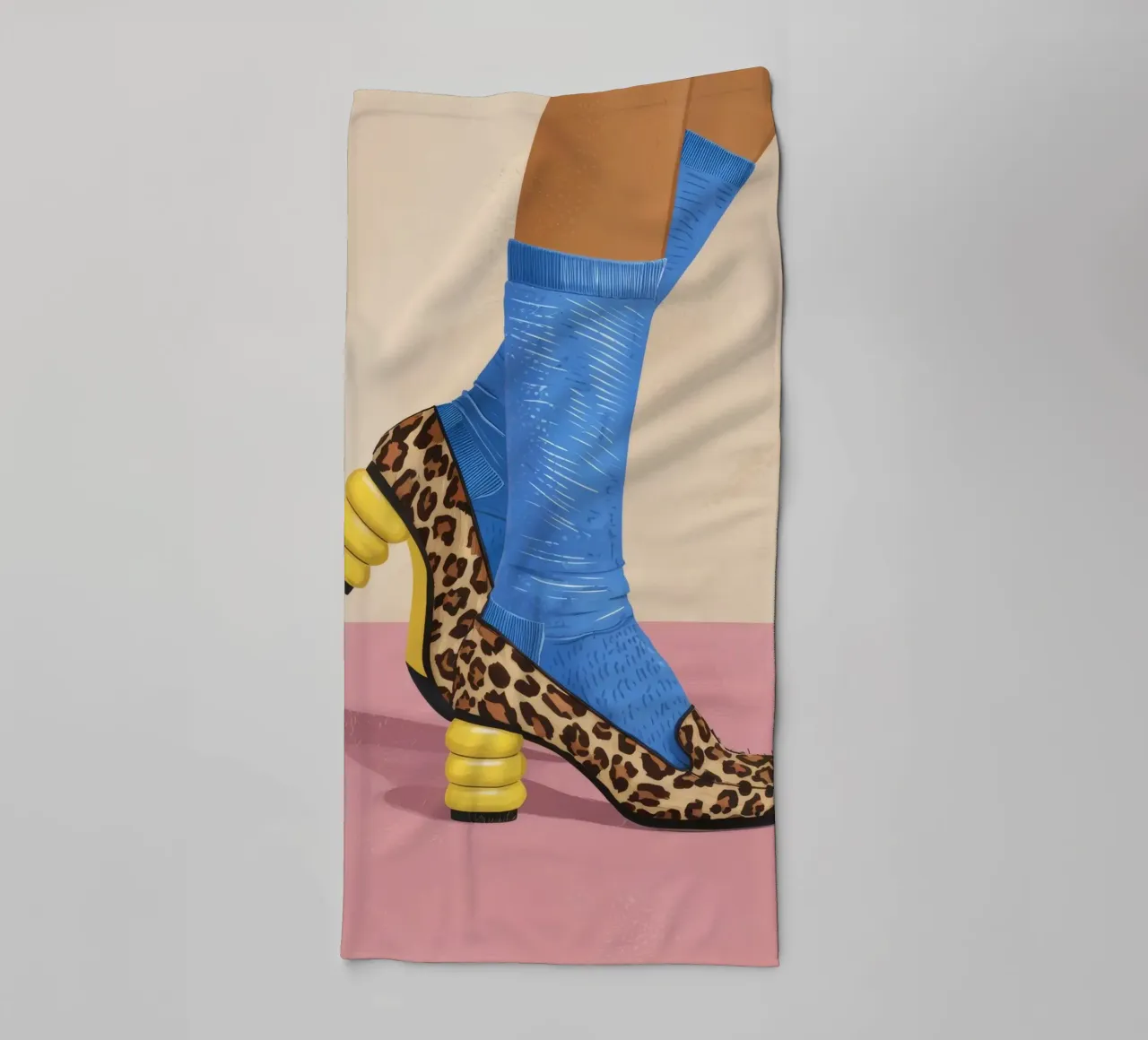 Leopard Sock Step towel by Tiga Bersama