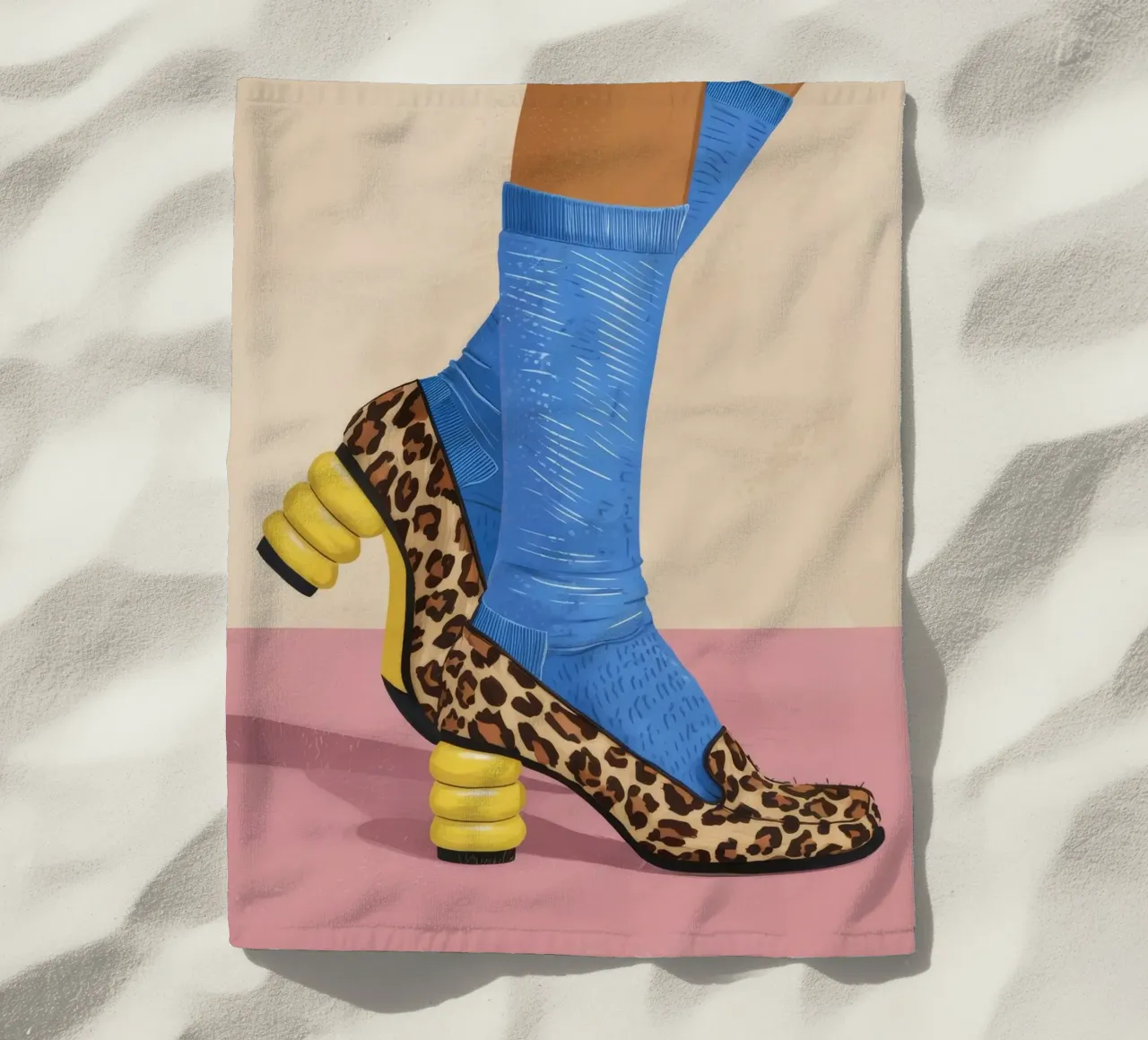 Passo del calzino leopardato telo mare da Tiga Bersama