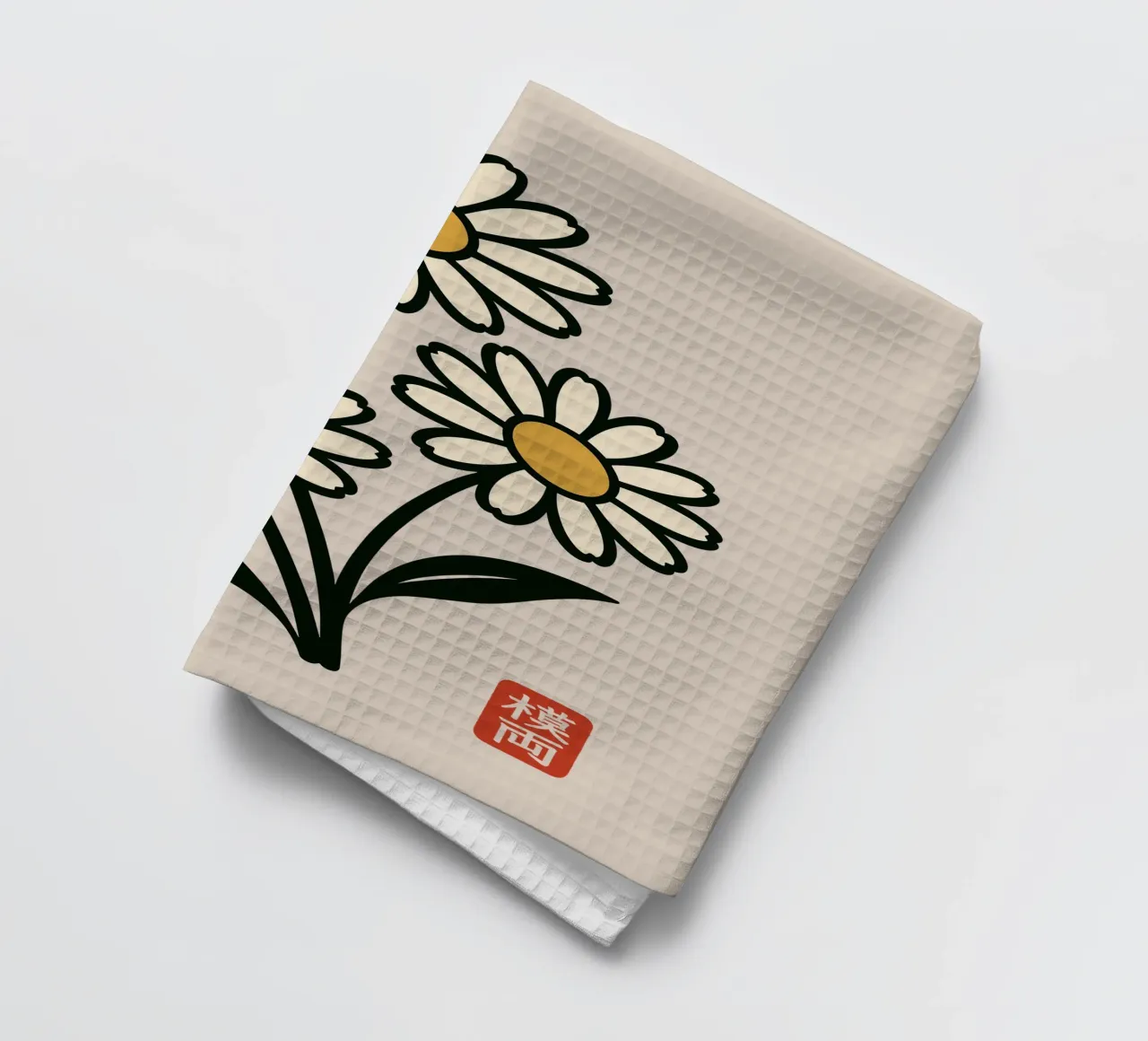 Margherite delicate - Fiori in stile giapponese canovaccio da cucina da Moqro Home Decoration