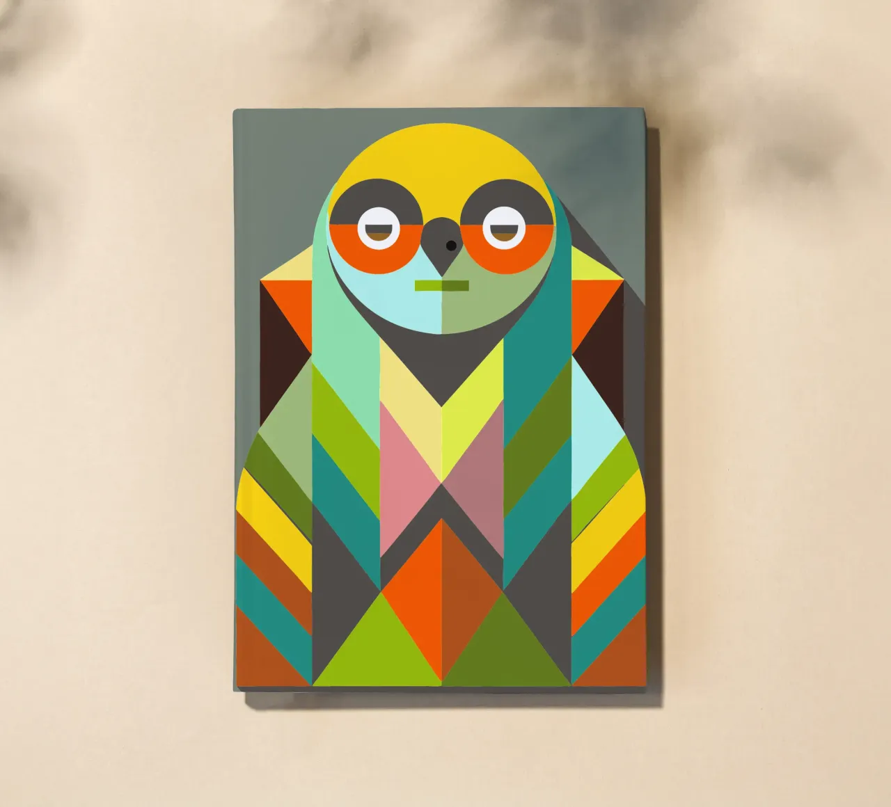 sloth geometrics ilustration notebook by nemaro
