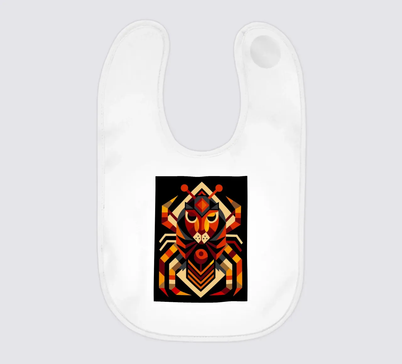 spider geometrics ilustration baby bib by nemaro
