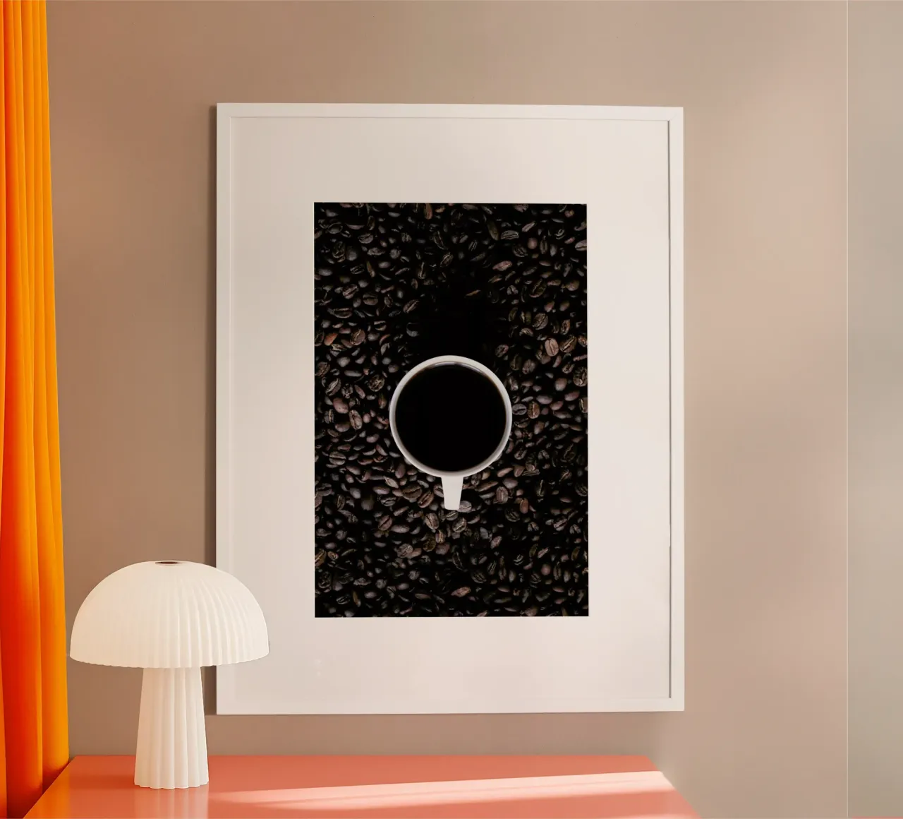 Black Coffee ... Please Wake Me Up poster con telaio in alluminio da Studio Nahili