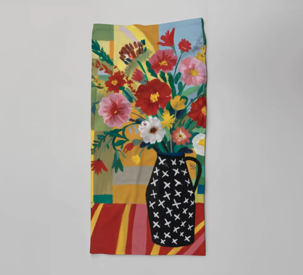 Midnight Bloom Tapestry towel by Fable Tempa