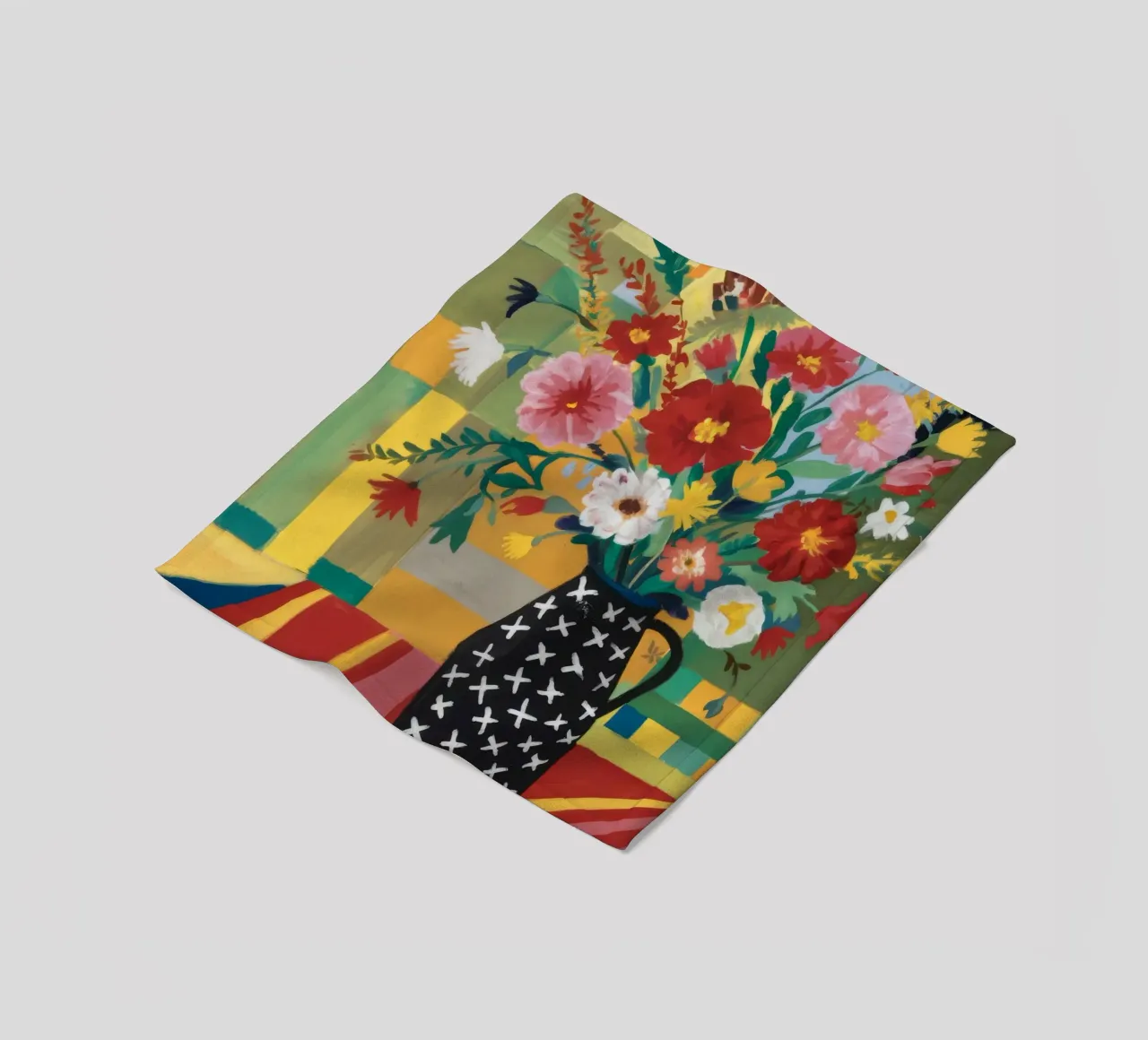 Midnight Bloom Tapestry fleece blanket by Fable Tempa