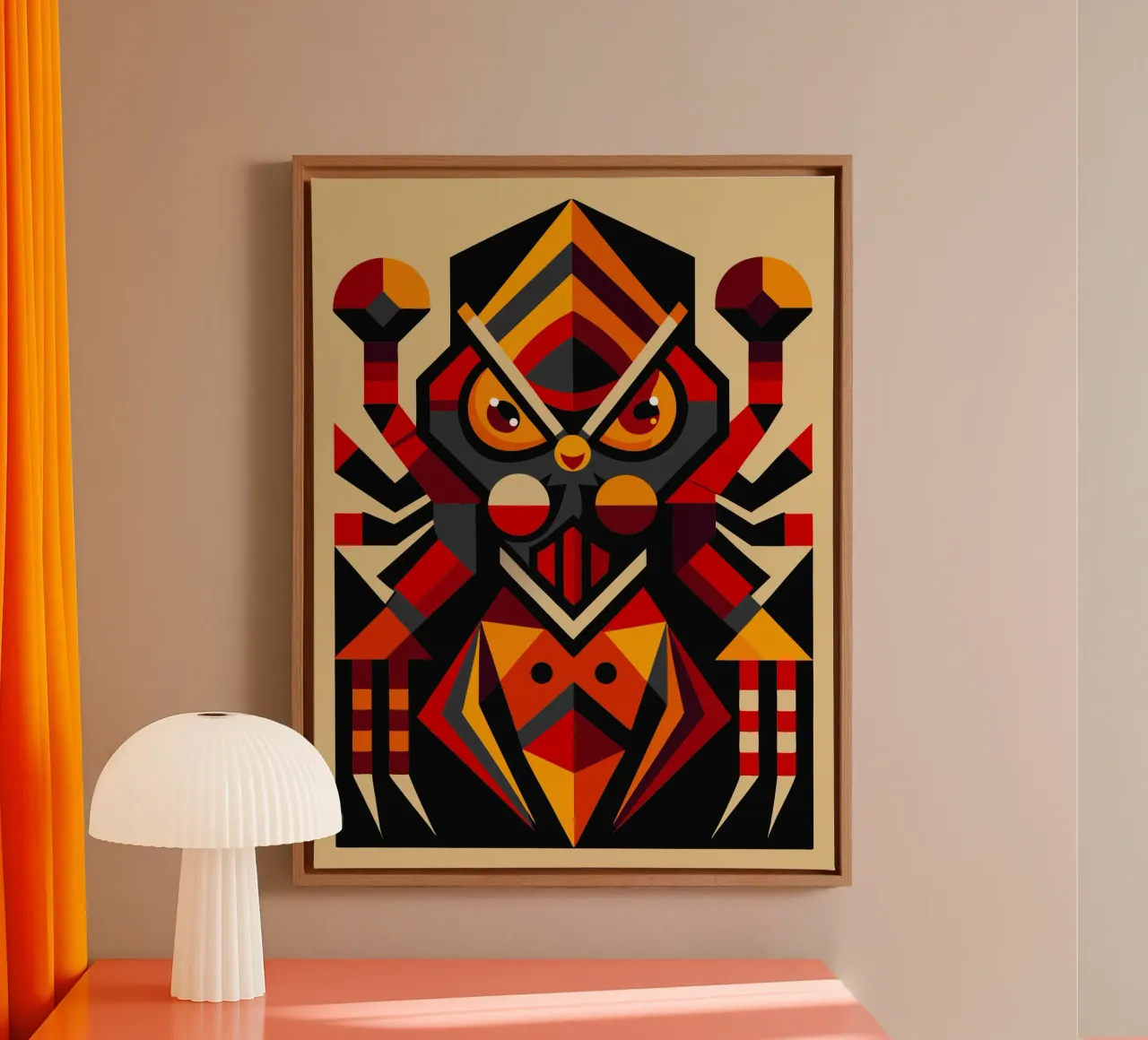 tarantula geometrics ilustration canvas with Floater frame by nemaro