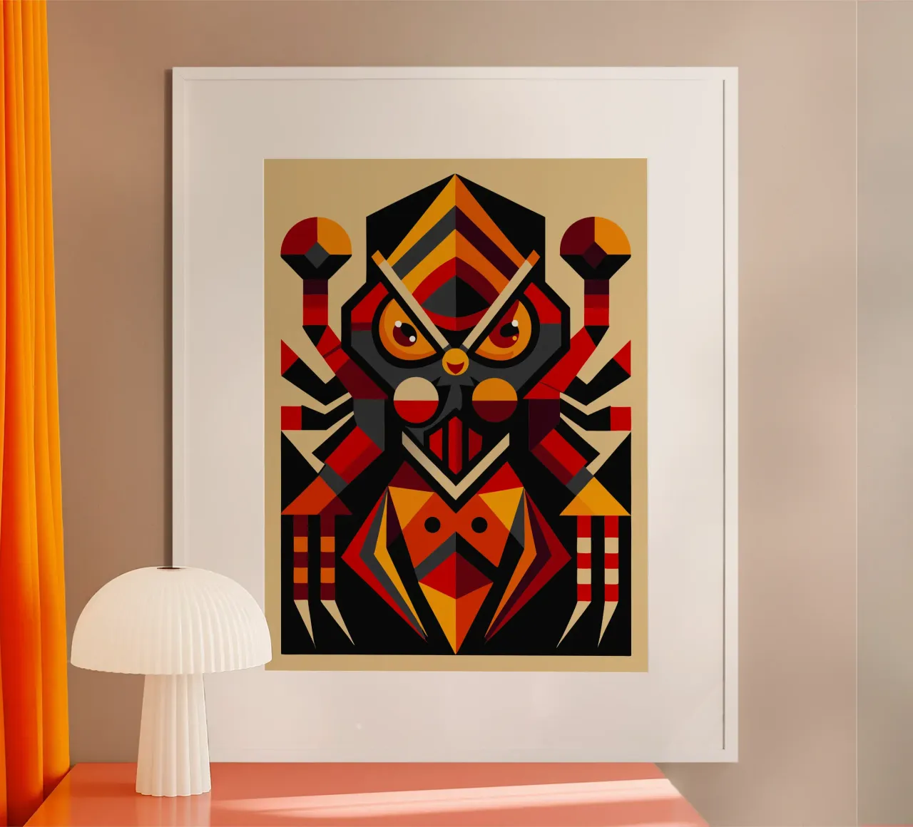 tarantula geometrics ilustration poster by nemaro