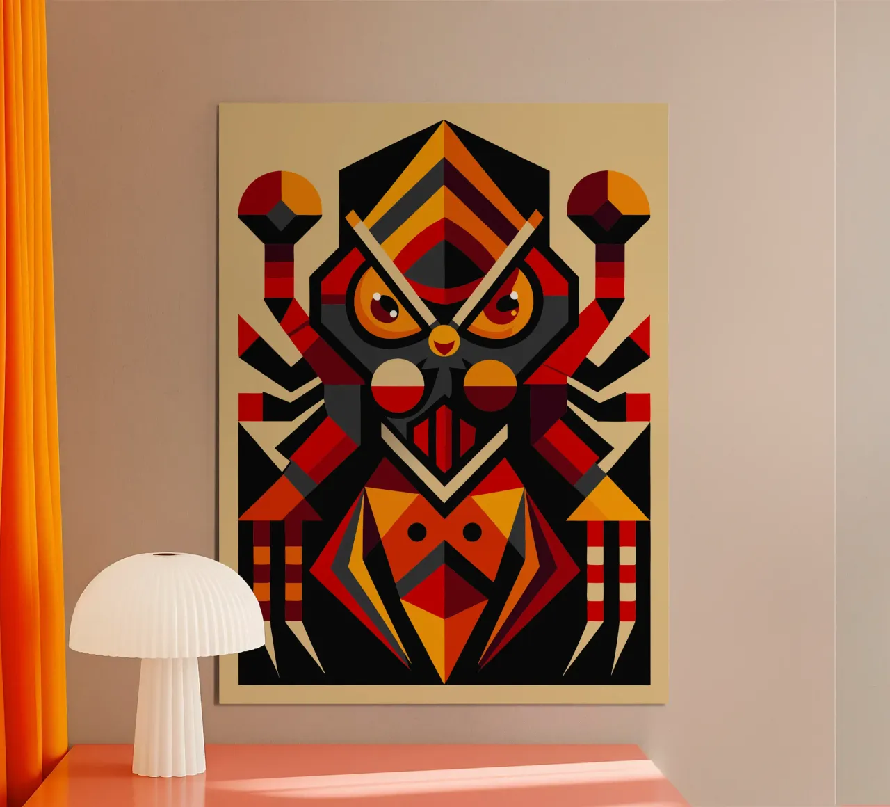 tarantula geometrics ilustration poster by nemaro