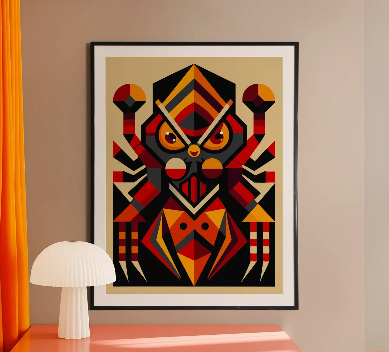 tarantula geometrics ilustration poster by nemaro