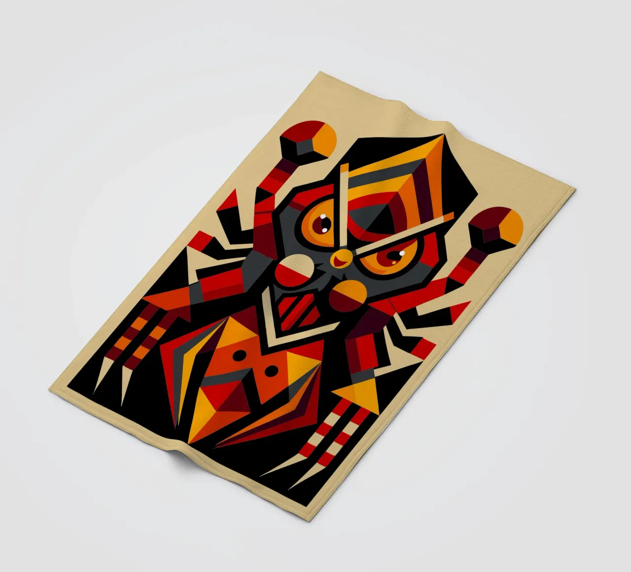 tarantula geometrics ilustration Fleecedecke von nemaro