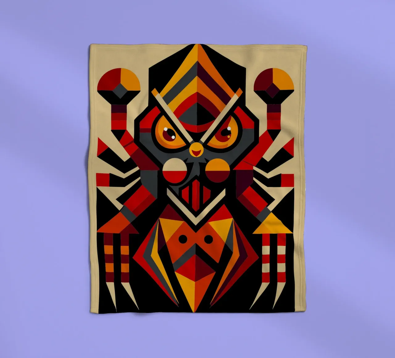 tarantula geometrics ilustration Fleecedecke von nemaro