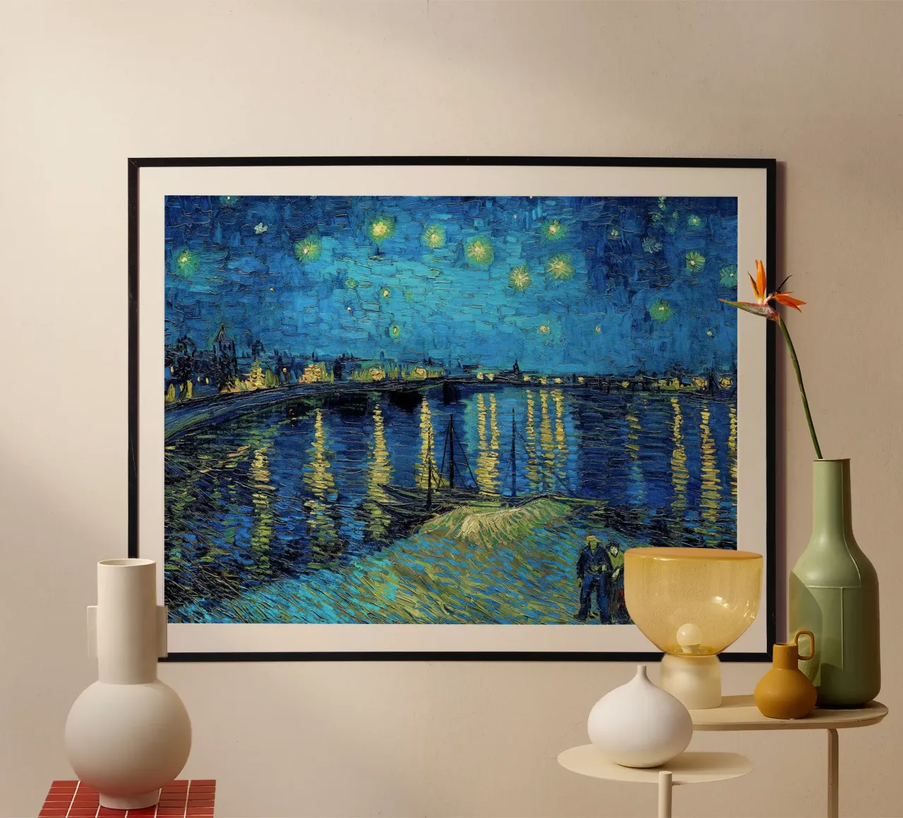 Notte stellata sul Rodano poster da ashcraft shop