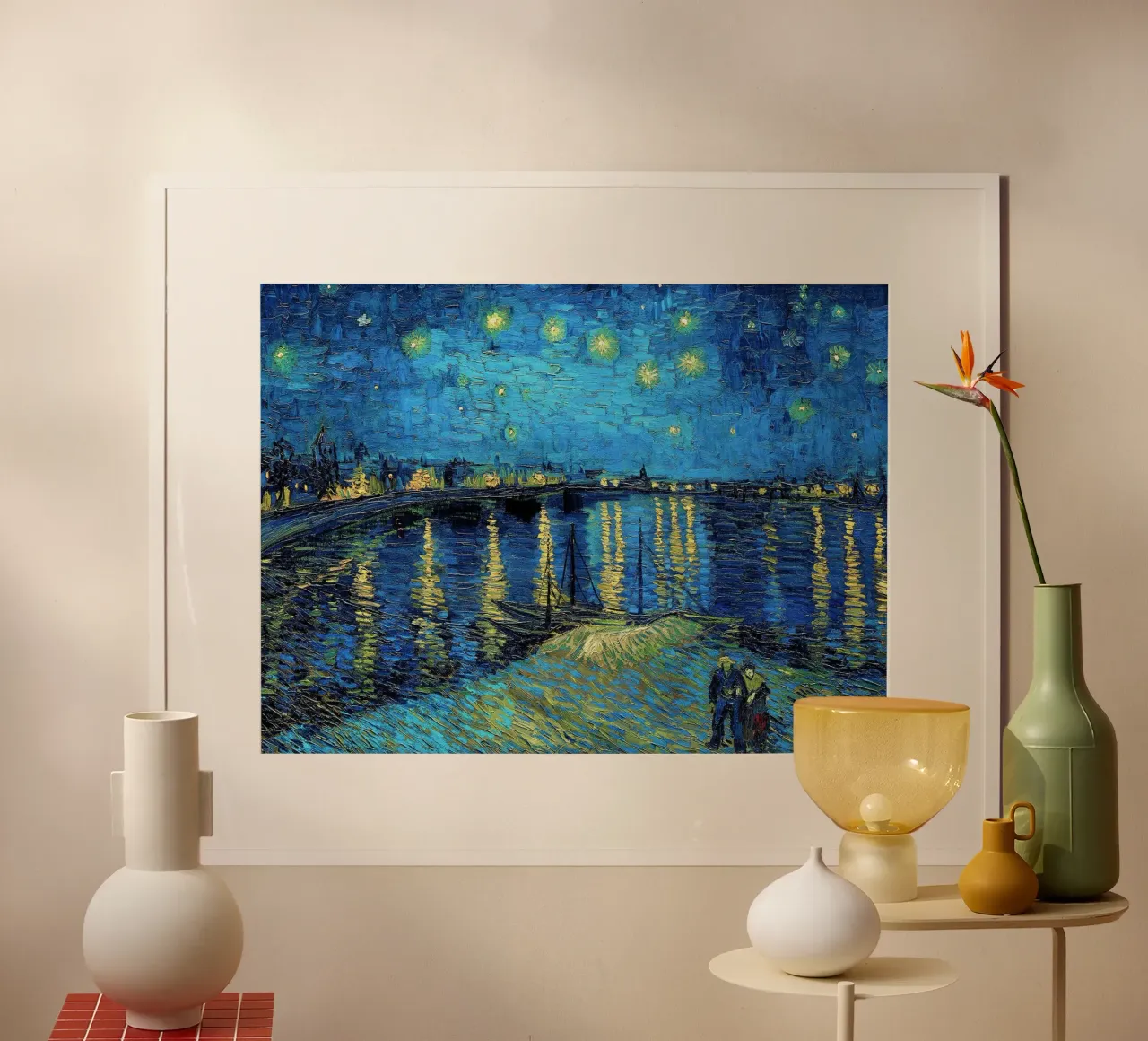 Notte stellata sul Rodano poster da ashcraft shop